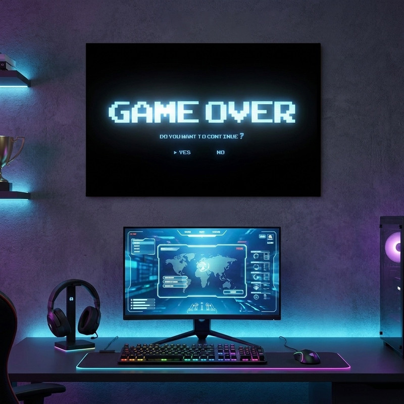 تابلو شاسی طرح Game Over مدل T1401