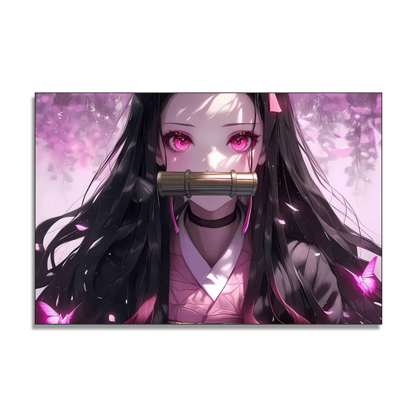 تابلو شاسی گوفی مدل نزوکو دیمن اسلیر طرح انیمه شیطان کش Demon Slayer Nezuko کد PINK96