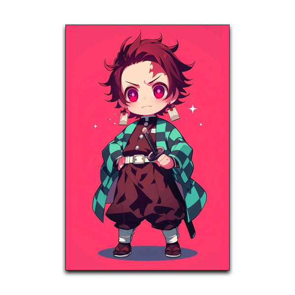 تابلو شاسی گوفی مدل انیمه شیطان کش تانجیرو کیوت دیمن اسلیر Demon Slayer Tanjiro کد SOLO51