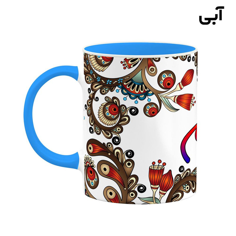 فاکس شاپ ماگ کاکتی مدل اسم اعظم طرح سنتی گل و بته کد mgh43652