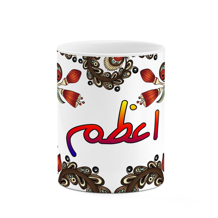 فاکس شاپ ماگ کاکتی مدل اسم اعظم طرح سنتی گل و بته کد mgh43652