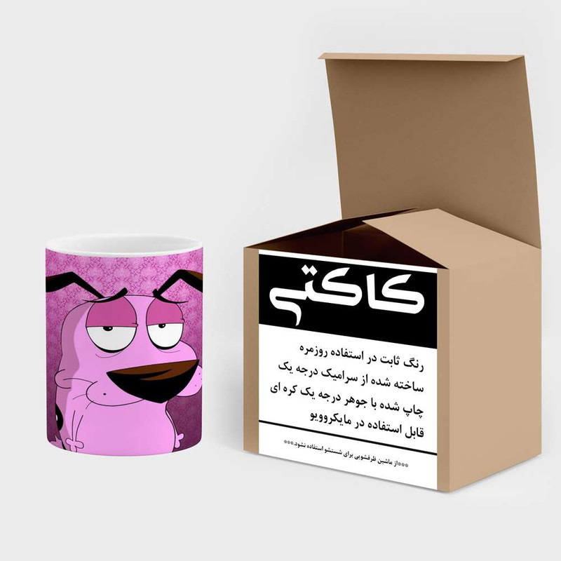 فاکس شاپ ماگ کاکتی مدل کارتون Courage The Cowardly Dog کد mgh22420