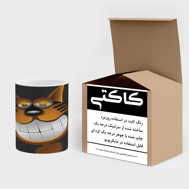 فاکس شاپ ماگ کاکتی مدل گربه کد mgh17352