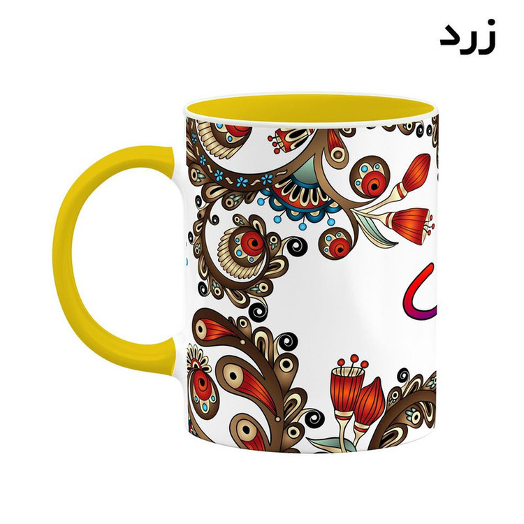 فاکس شاپ ماگ کاکتی مدل اسم اتابک طرح سنتی گل و بته کد mgh43262