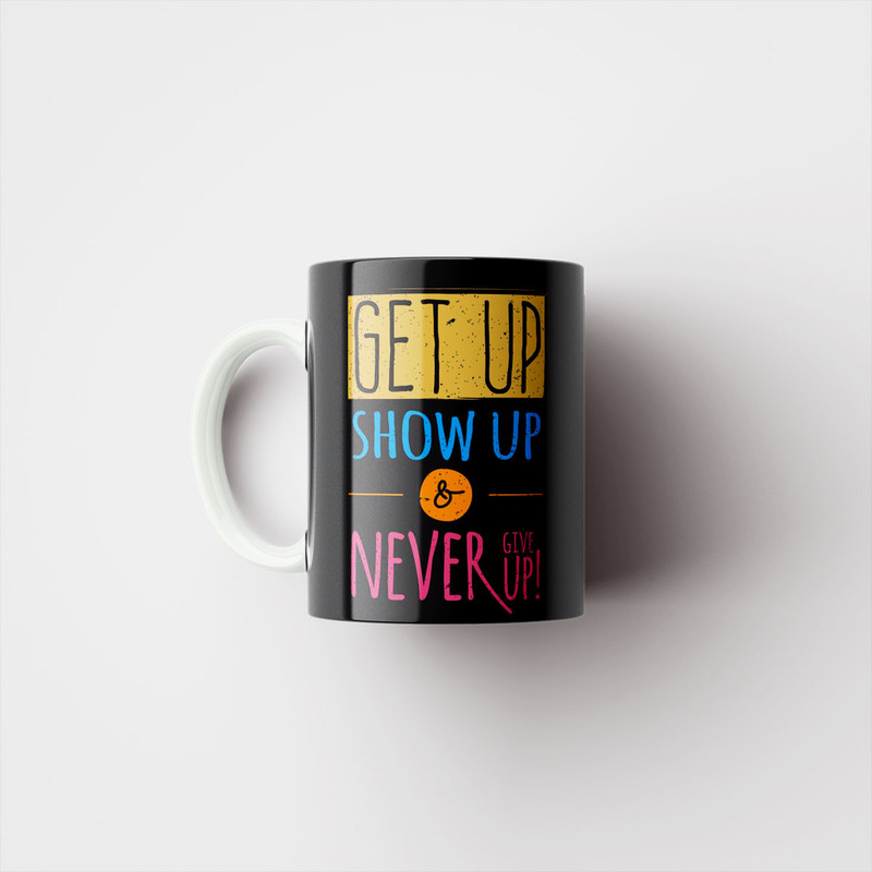 فاکس شاپ ماگ پاد آفرین طرح جمله انگیزشی Never give up کد 1998