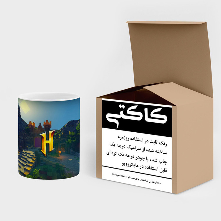 فاکس شاپ ماگ کاکتی طرح ماینکرافت minecraft مدل mgh41115
