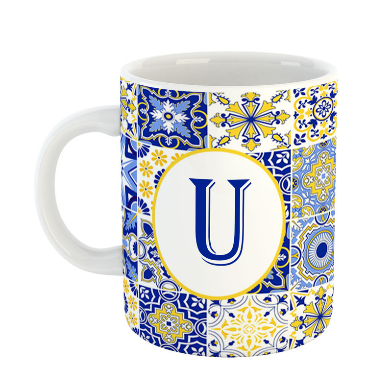 فاکس شاپ ماگ پادآفرین مدل فانتزی طرح حرف U کد 32