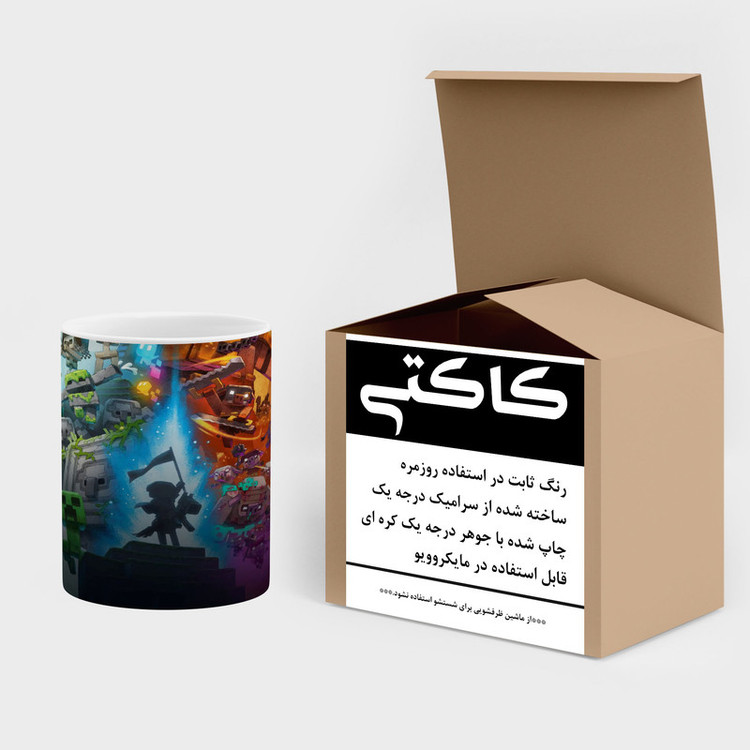 فاکس شاپ ماگ کاکتی طرح ماینکرافت minecraft مدل mgh41425