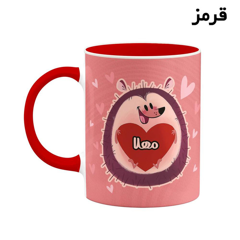 فاکس شاپ ماگ کاکتی طرح اسم مهلا مدل قلب کد mgn16642