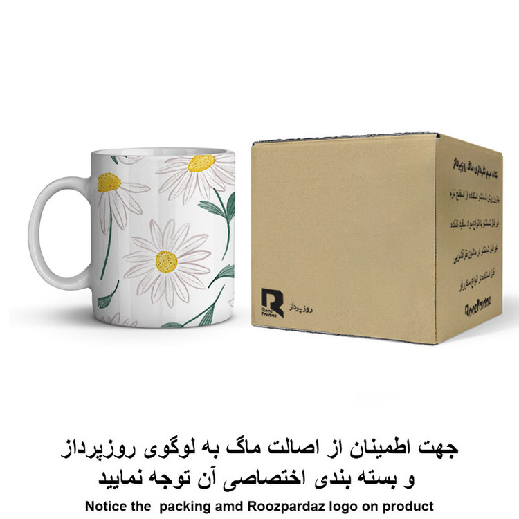 فاکس شاپ ماگ روزپرداز طرح گل مینا کد 100053