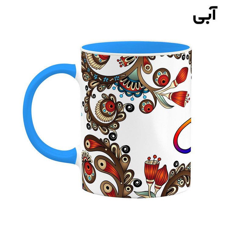 فاکس شاپ ماگ کاکتی مدل اسم دانش طرح سنتی گل و بته کد mgh44946