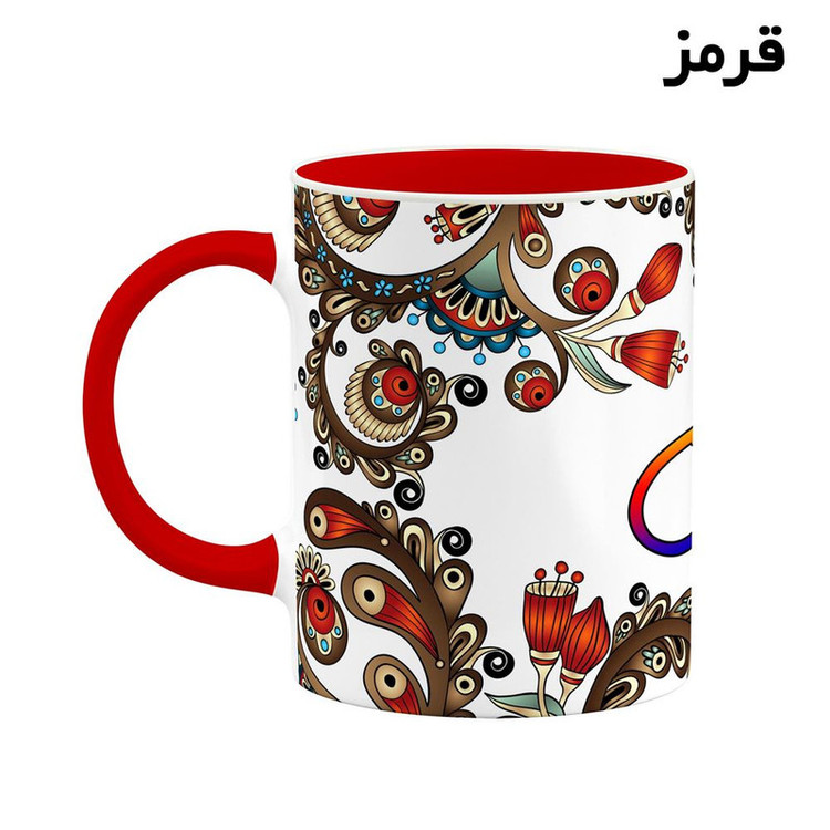 فاکس شاپ ماگ کاکتی مدل اسم دانش طرح سنتی گل و بته کد mgh44946