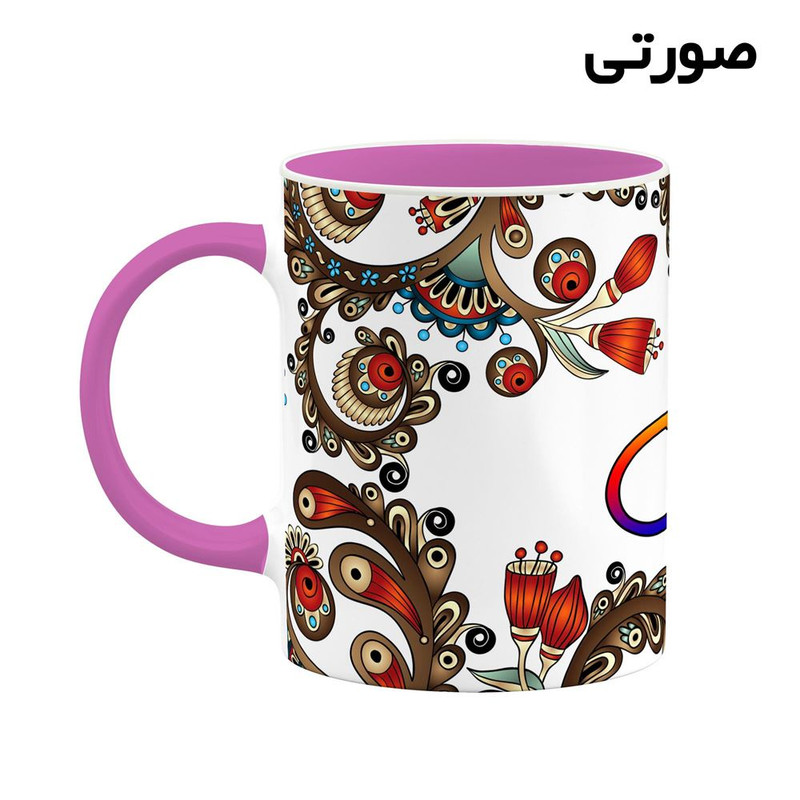 فاکس شاپ ماگ کاکتی مدل اسم دانش طرح سنتی گل و بته کد mgh44946