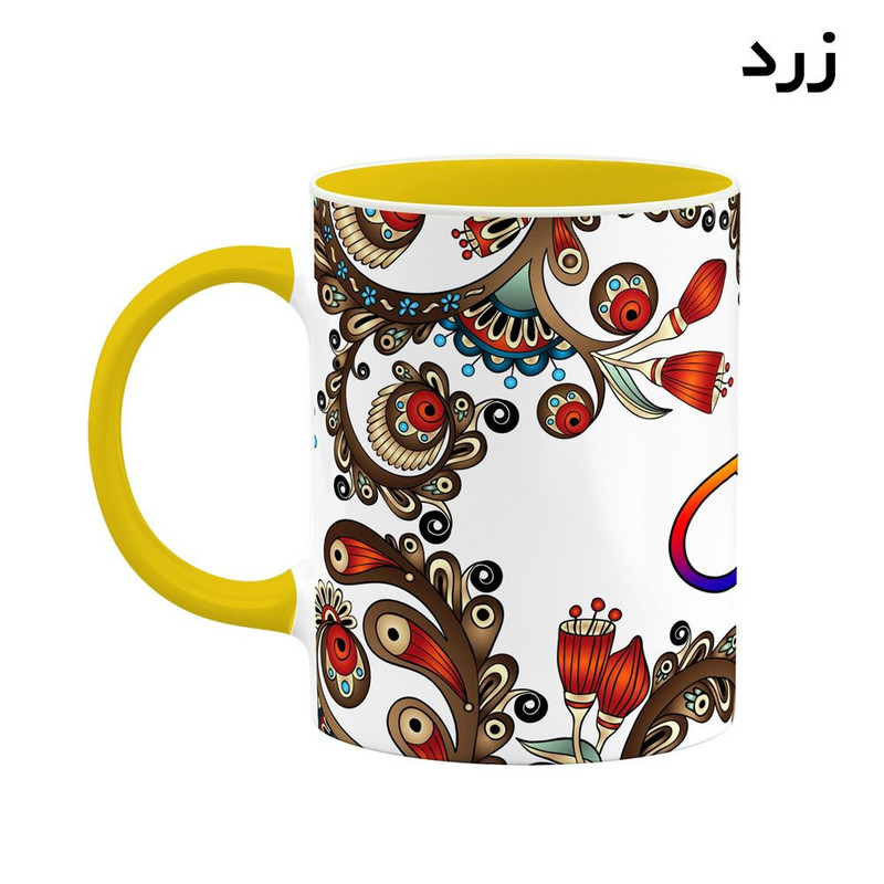 فاکس شاپ ماگ کاکتی مدل اسم دانش طرح سنتی گل و بته کد mgh44946