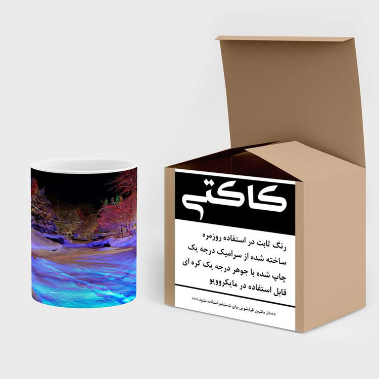 فاکس شاپ ماگ کاکتی مدل منظره برفی کد mgh14999