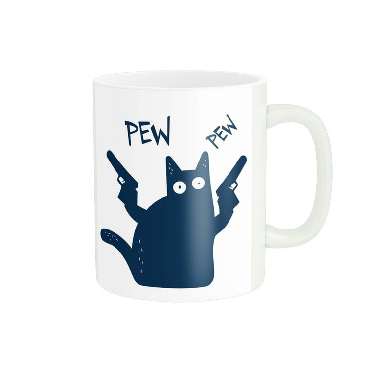 فاکس شاپ ماگ مدل گربه pew pew کد 00060