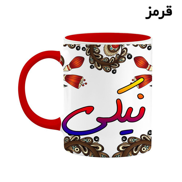 فاکس شاپ ماگ کاکتی مدل اسم نیکی طرح سنتی گل و بته کد mgh48169