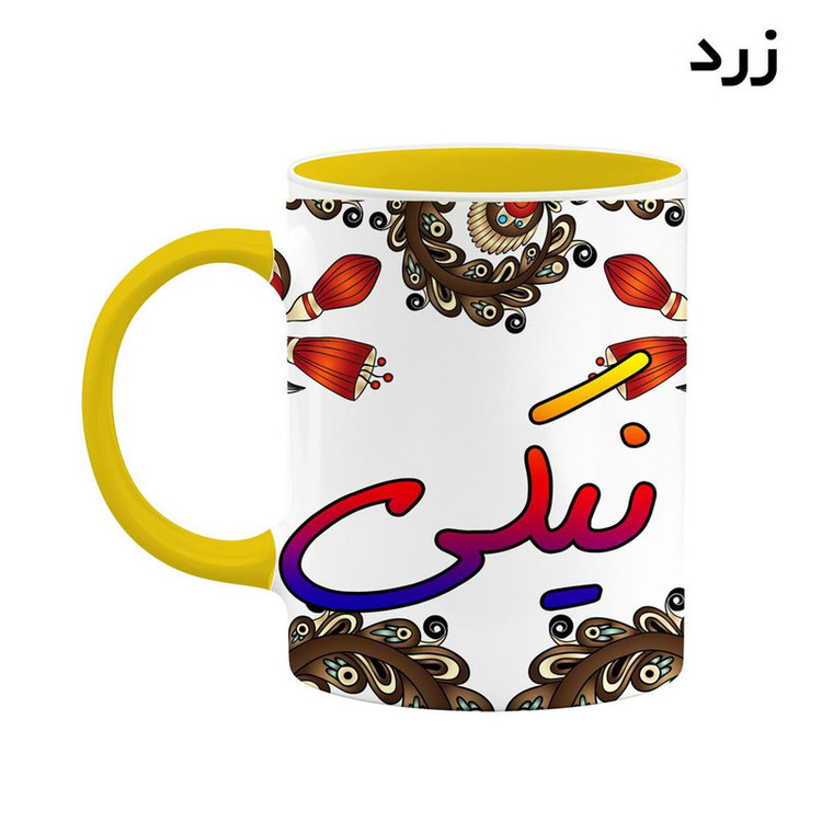 فاکس شاپ ماگ کاکتی مدل اسم نیکی طرح سنتی گل و بته کد mgh48169