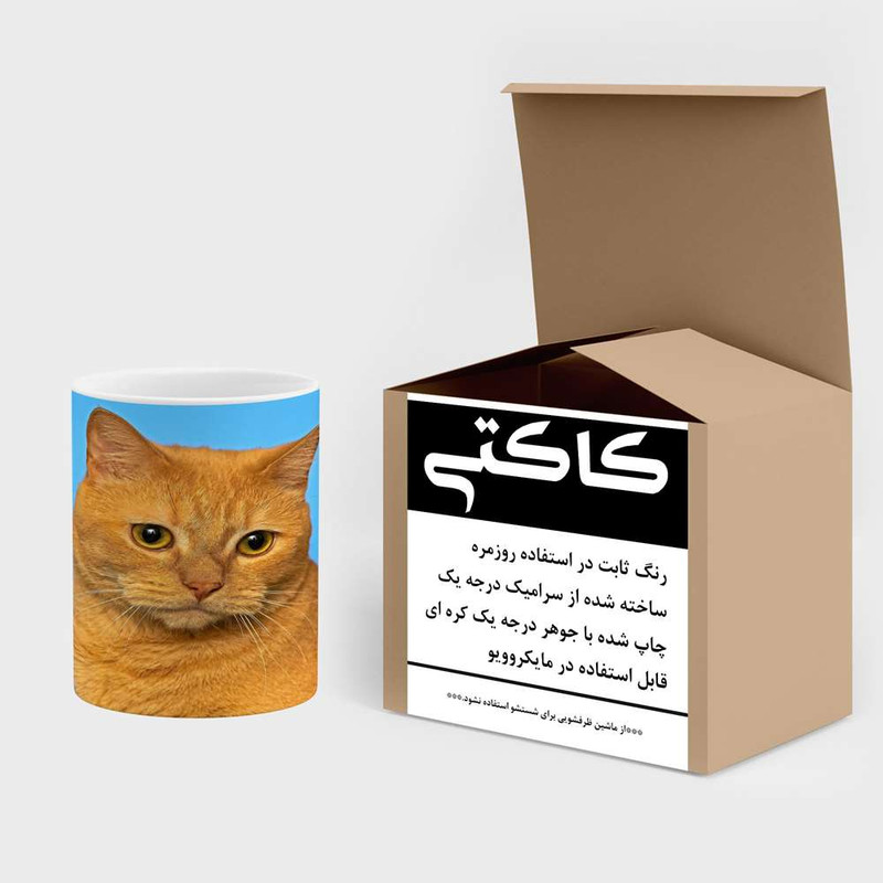 فاکس شاپ ماگ کاکتی مدل گربه کد mgh16622