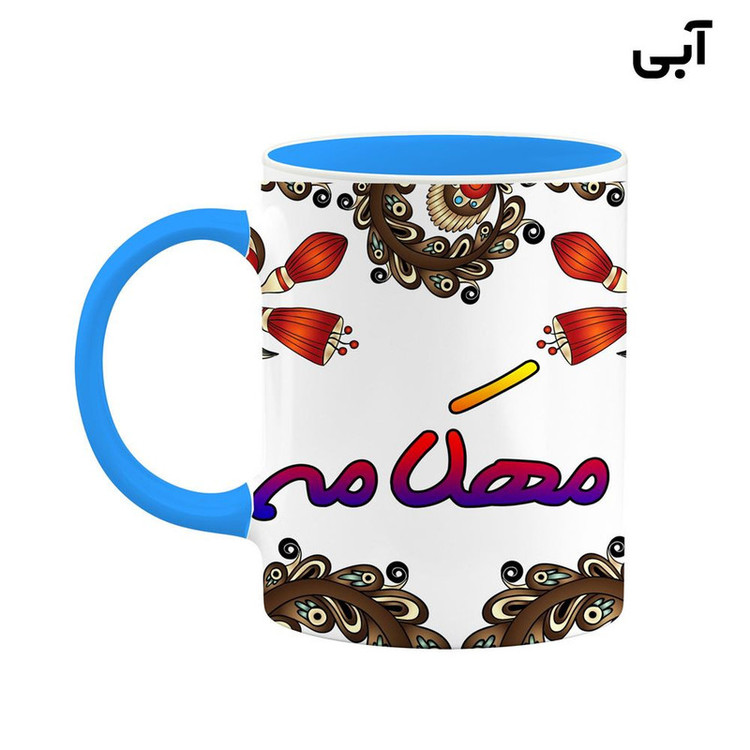 فاکس شاپ ماگ کاکتی مدل اسم مهکامه طرح سنتی گل و بته کد mgh47803
