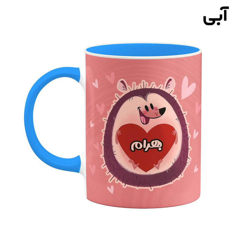 فاکس شاپ ماگ کاکتی طرح اسم بهرام مدل قلب کد mgn11943
