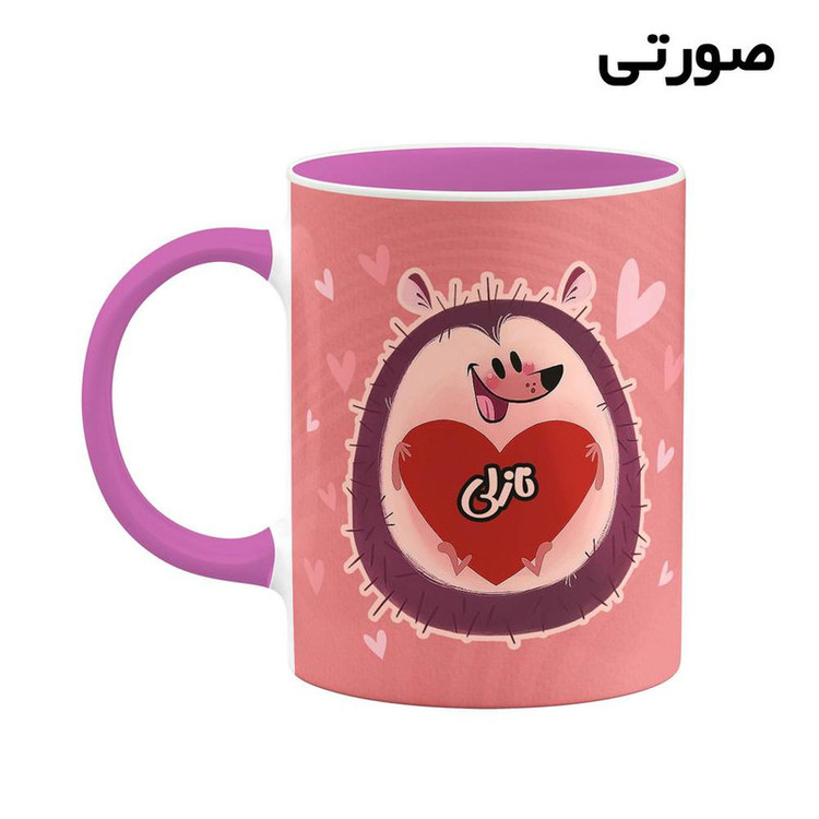 فاکس شاپ ماگ کاکتی طرح اسم نازلی مدل قلب کد mgn16868