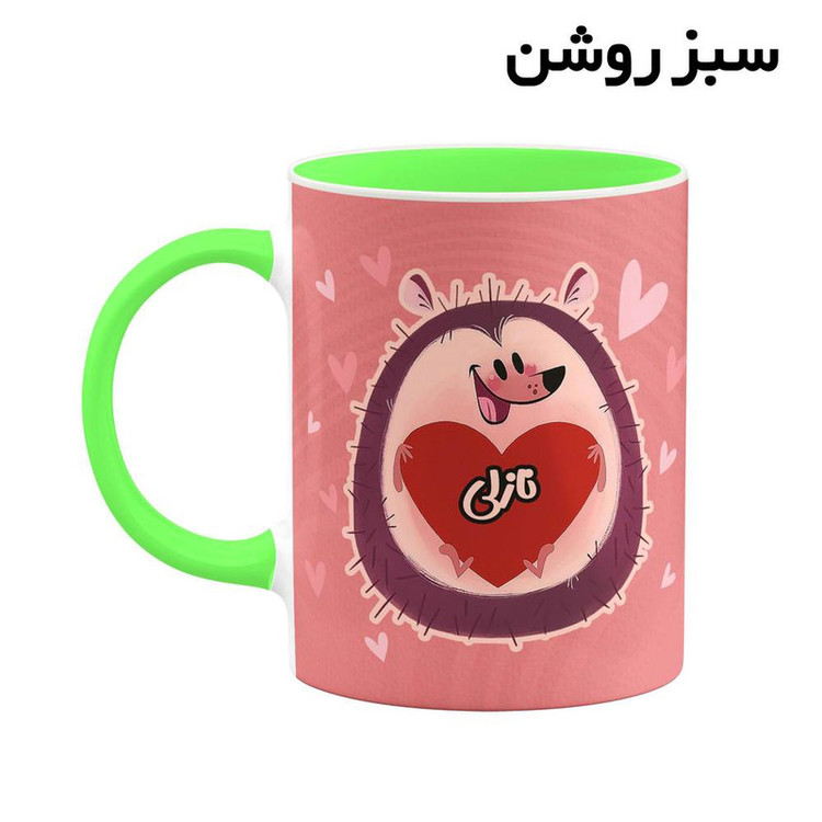 فاکس شاپ ماگ کاکتی طرح اسم نازلی مدل قلب کد mgn16868