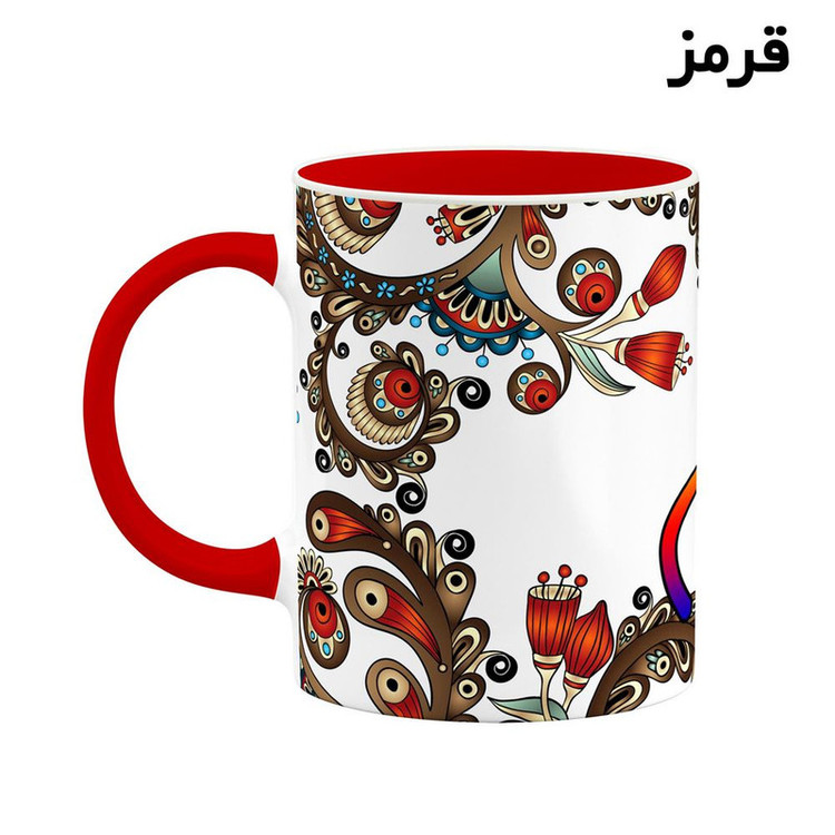 فاکس شاپ ماگ کاکتی مدل اسم لیام طرح سنتی گل و بته کد mgh46919