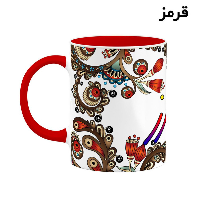 فاکس شاپ ماگ کاکتی مدل اسم فرامرز طرح سنتی گل و بته کد mgh46330
