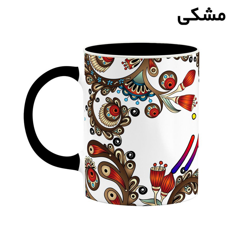 فاکس شاپ ماگ کاکتی مدل اسم فرامرز طرح سنتی گل و بته کد mgh46330