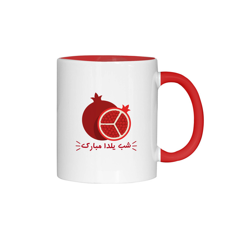 فاکس شاپ ماگ ژالینو طرح شب یلدا مبارک و انار کد 001