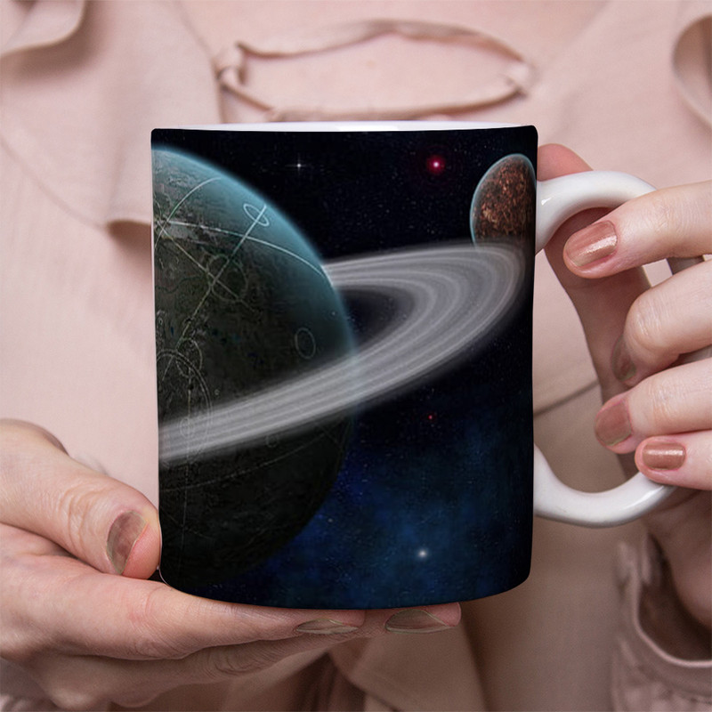 فاکس شاپ ماگ مدل سیاره طرح galaxy