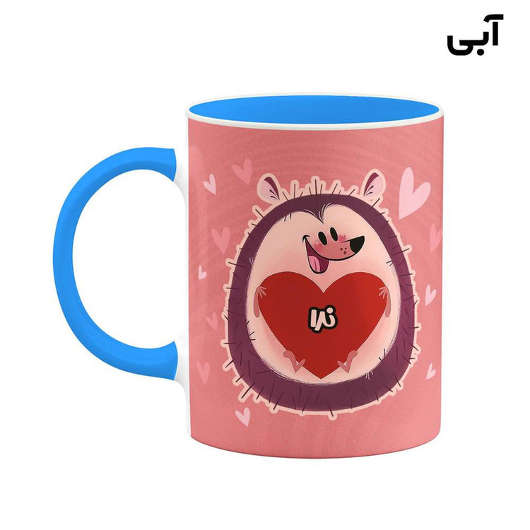 فاکس شاپ ماگ کاکتی طرح اسم ندا مدل قلب کد mgn16966