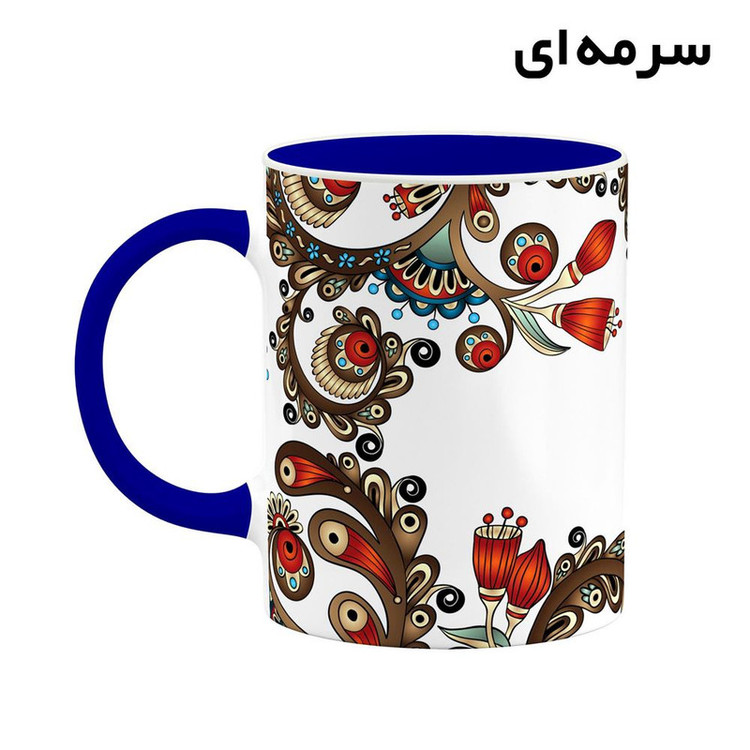 فاکس شاپ ماگ کاکتی مدل اسم لنا طرح سنتی گل و بته کد mgh46907