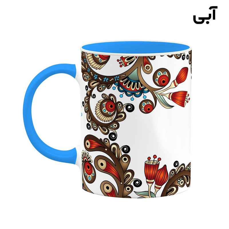 فاکس شاپ ماگ کاکتی مدل اسم لنا طرح سنتی گل و بته کد mgh46907