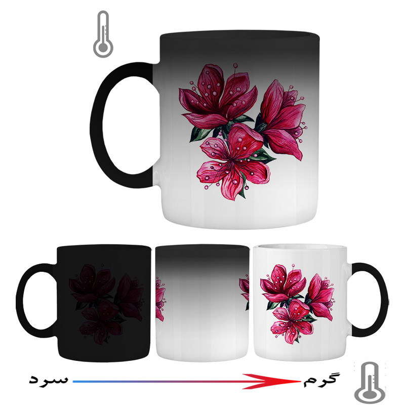 فاکس شاپ ماگ حرارتی روزپرداز طرح گل سرخ کد 400058