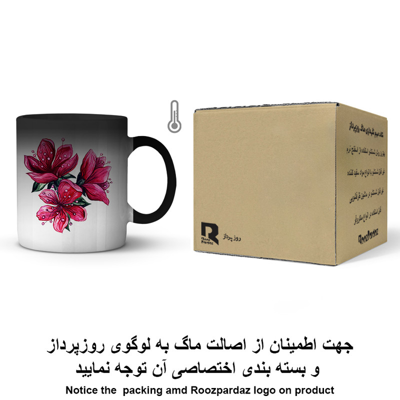 فاکس شاپ ماگ حرارتی روزپرداز طرح گل سرخ کد 400058