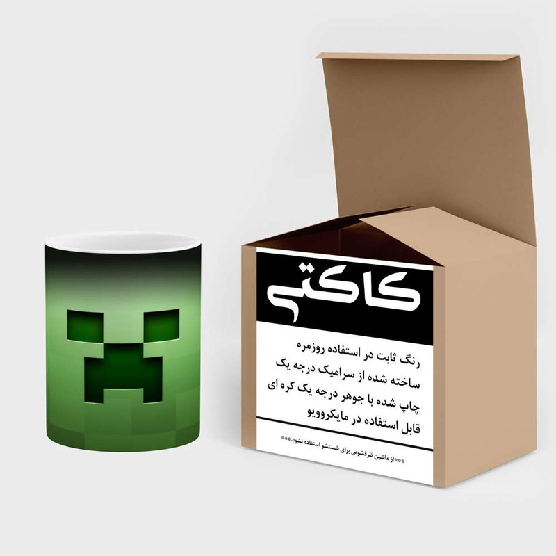 فاکس شاپ ماگ حرارتی کاکتی مدل ماینکرافت کد mgh13056
