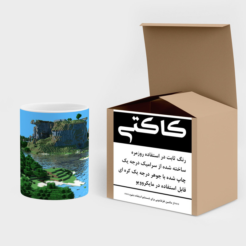 فاکس شاپ ماگ کاکتی طرح ماینکرافت minecraft مدل mgh41580