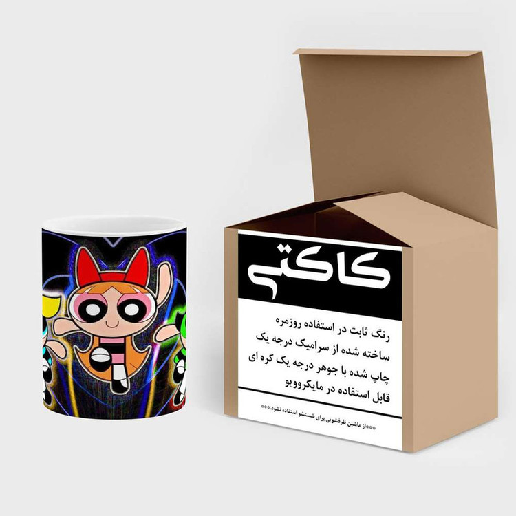 فاکس شاپ ماگ کاکتی مدل کارتون The Powerpuff Girls کد mgh23457