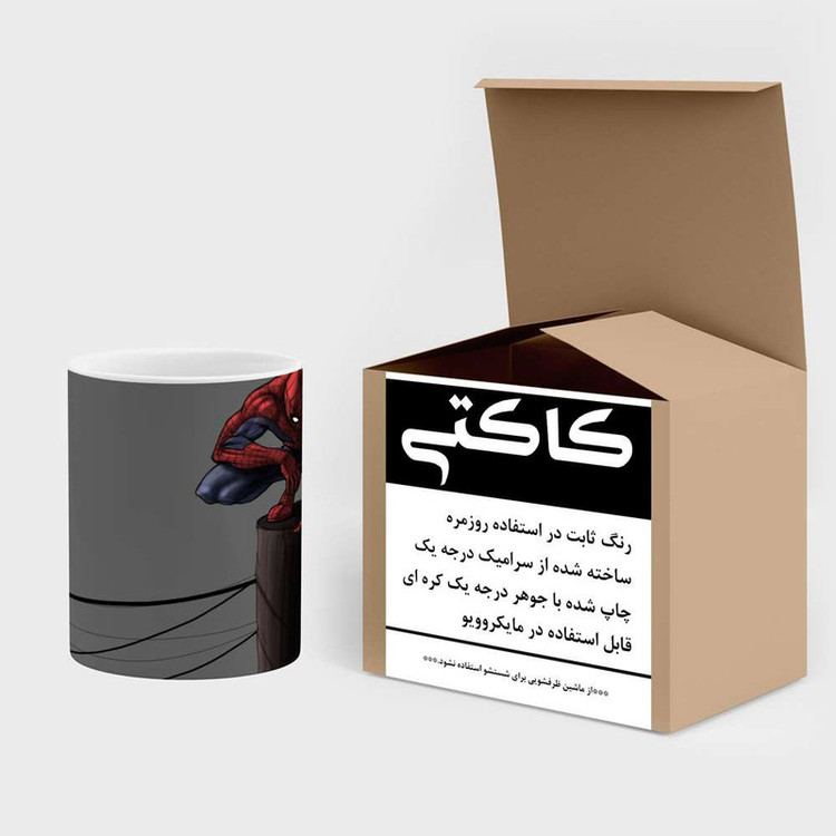 فاکس شاپ ماگ کاکتی مدل کارتون Spider Man کد mgh23147