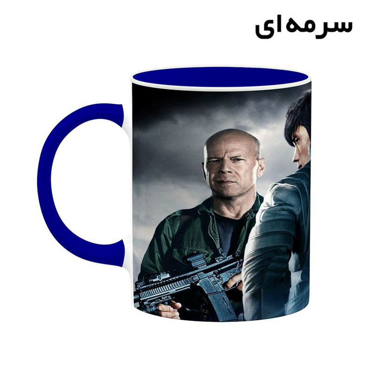 فاکس شاپ ماگ کاکتی طرح بروس ویلیس Bruce Willis مدل mgh25377