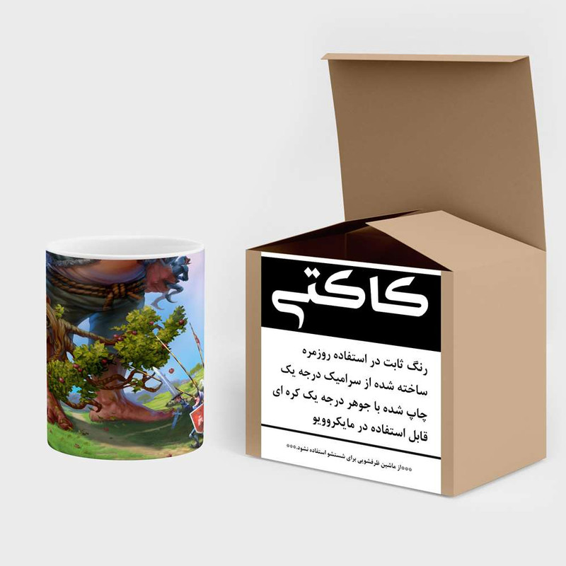 فاکس شاپ ماگ کاکتی مدل نقاشی کارتونی کد mgh18737