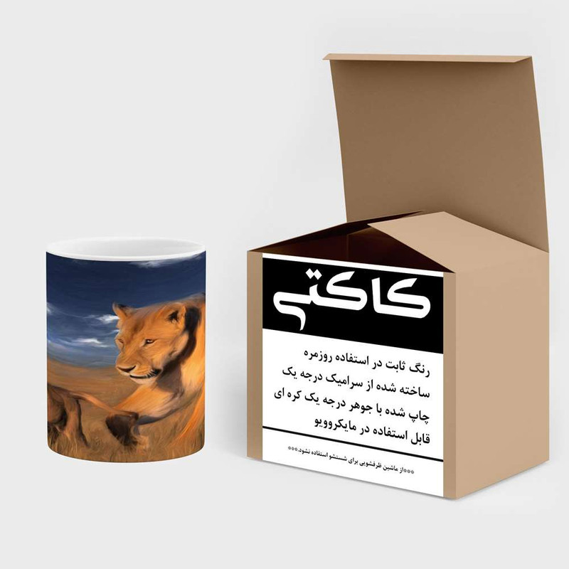 فاکس شاپ ماگ کاکتی مدل نقاشی کارتونی کد mgh18749