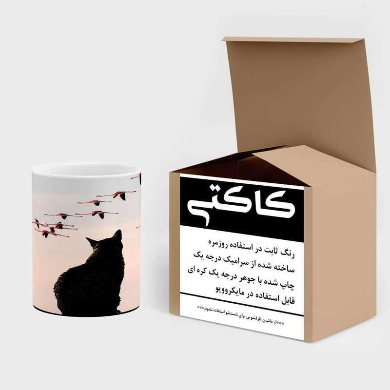 فاکس شاپ ماگ کاکتی مدل گربه کد mgh16723