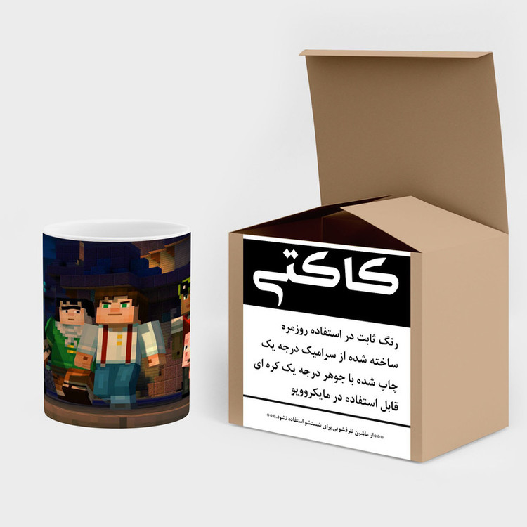 فاکس شاپ ماگ کاکتی طرح ماینکرافت minecraft مدل mgh41545