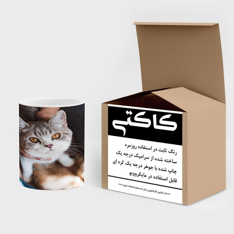 فاکس شاپ ماگ کاکتی مدل گربه کد mgh15838