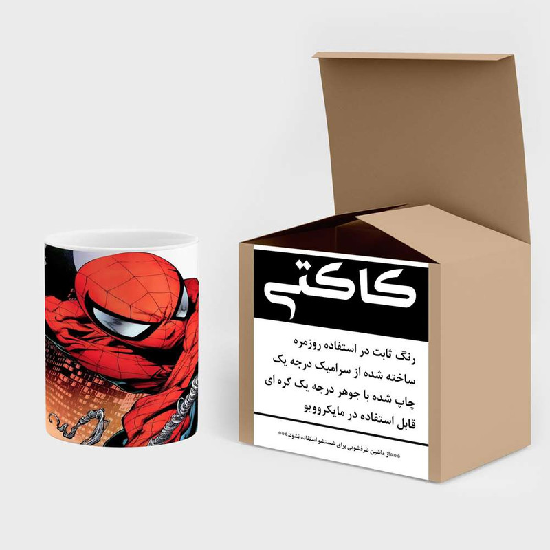 فاکس شاپ ماگ کاکتی مدل کارتون Spider Man کد mgh23173