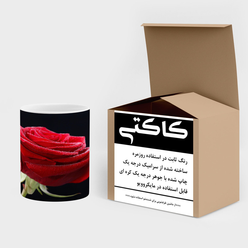 فاکس شاپ ماگ کاکتی مدل گل رز کد mgh18047