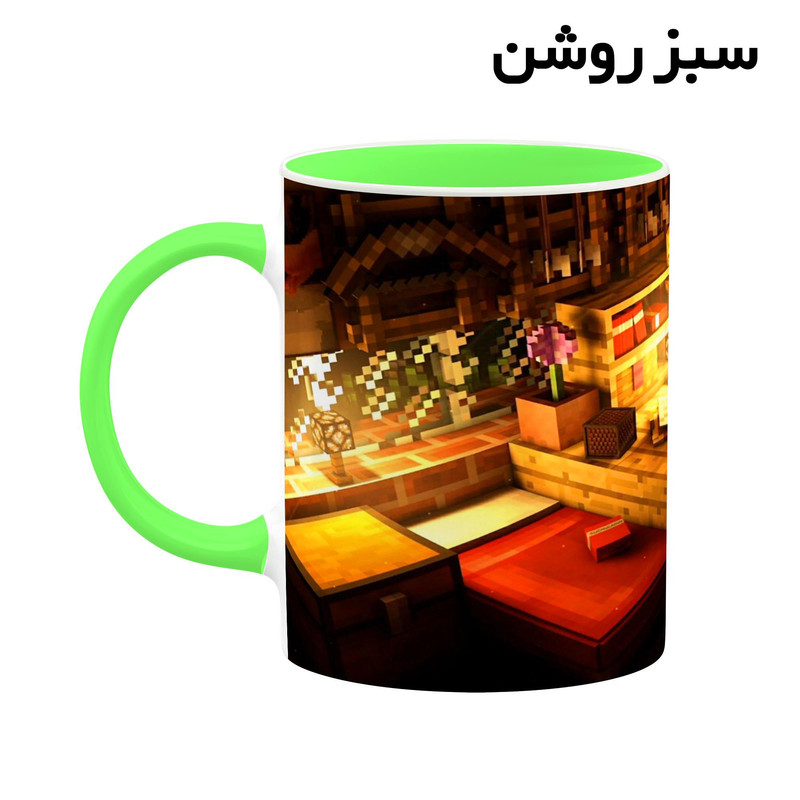 فاکس شاپ ماگ کاکتی طرح ماینکرافت minecraft مدل mgh41258